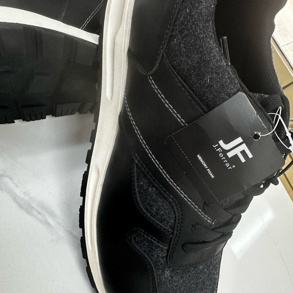JF J.FERRAR MOTTO MENS SNEAKERS BLACK,12 MED - Picture 7 of 9